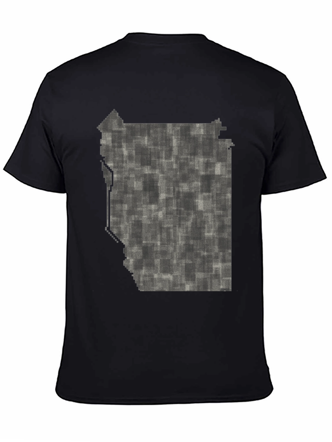 Modern Abstract Pixelated T-Shirt - Black