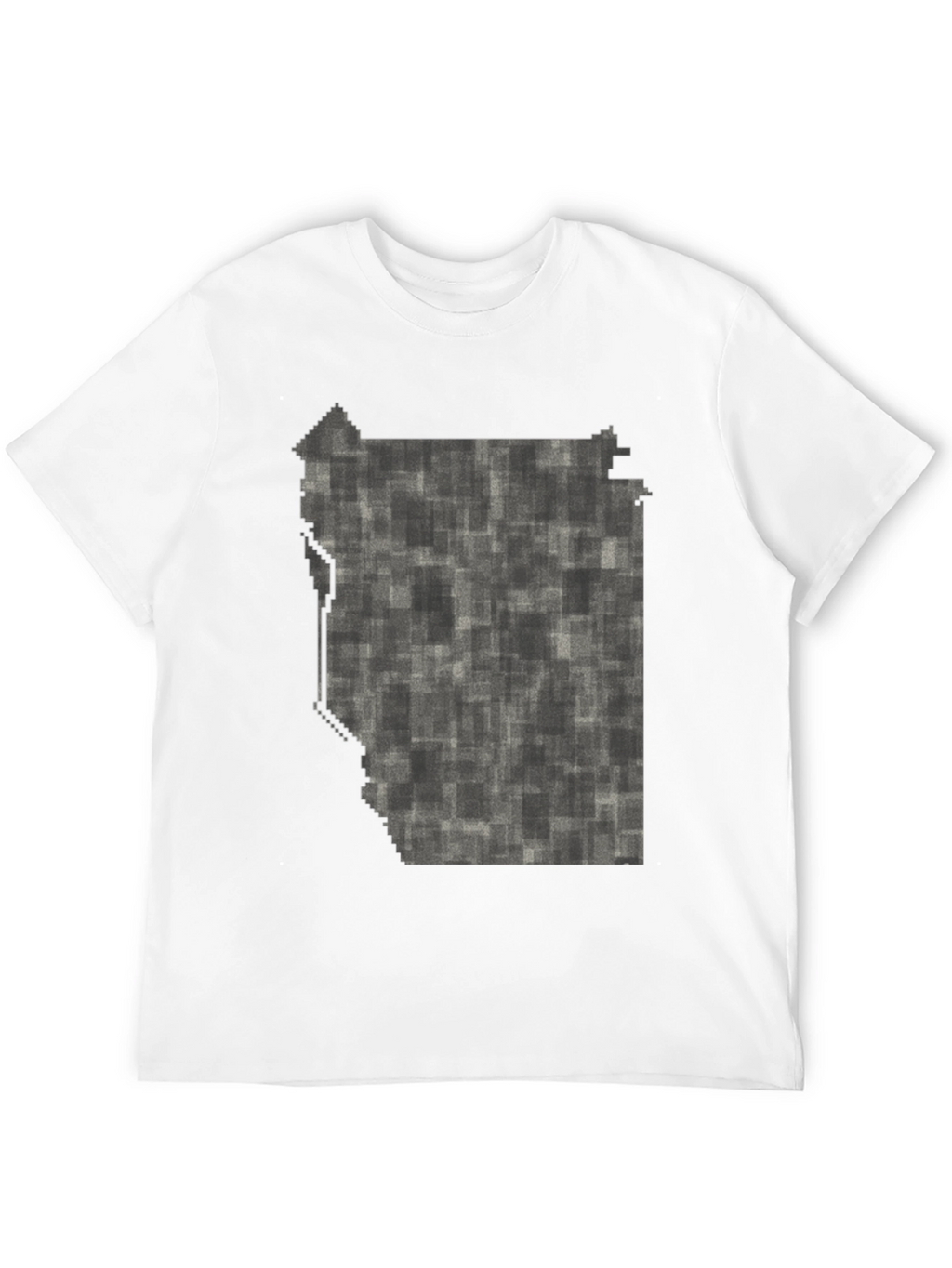 Modern Abstract Pixelated T-Shirt - Black