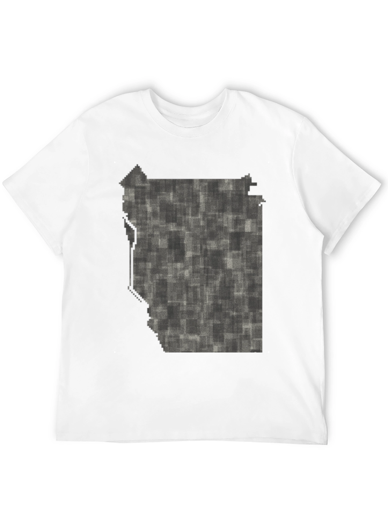 Modern Abstract Pixelated T-Shirt - Black