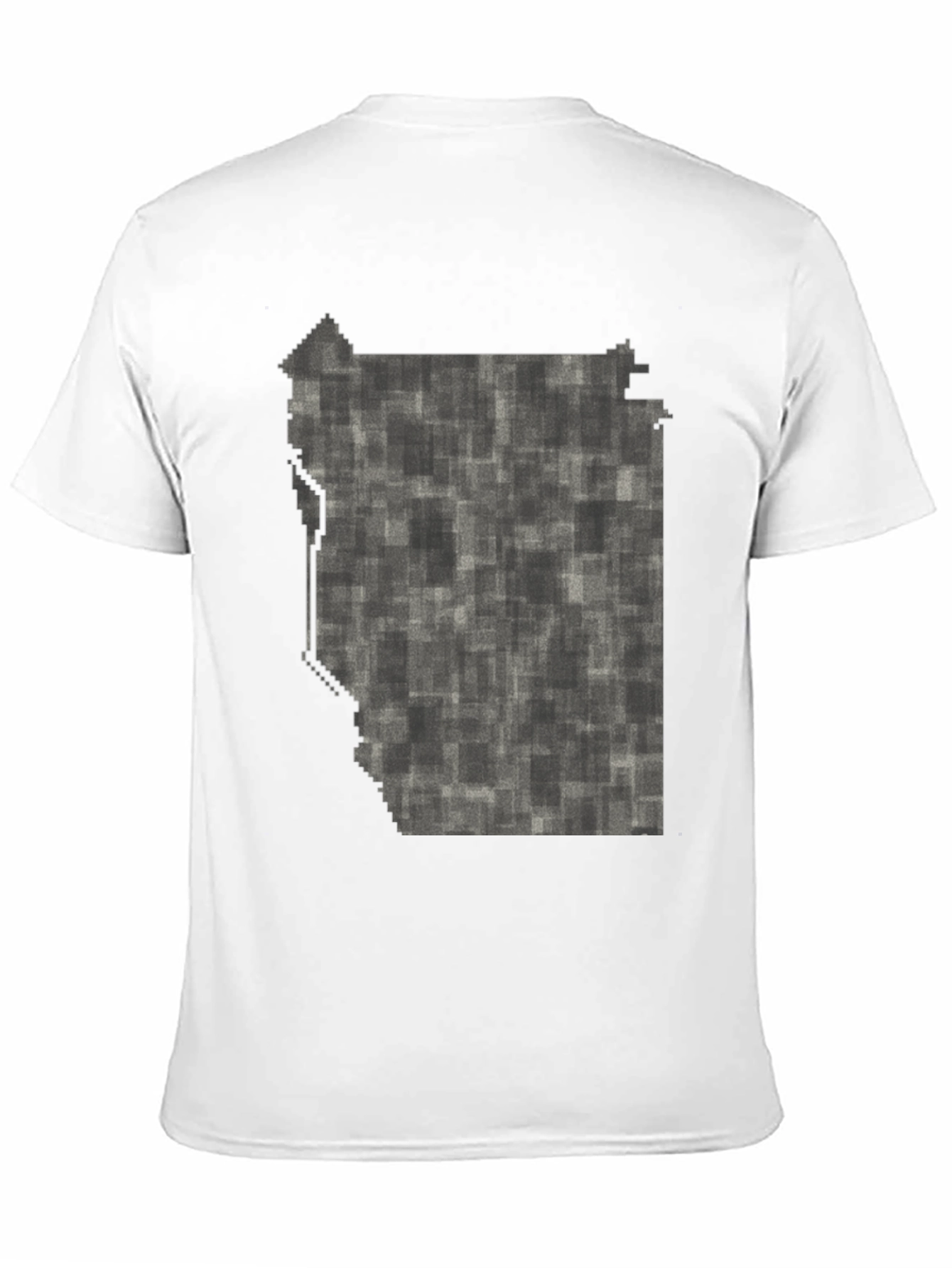 Modern Abstract Pixelated T-Shirt - Black