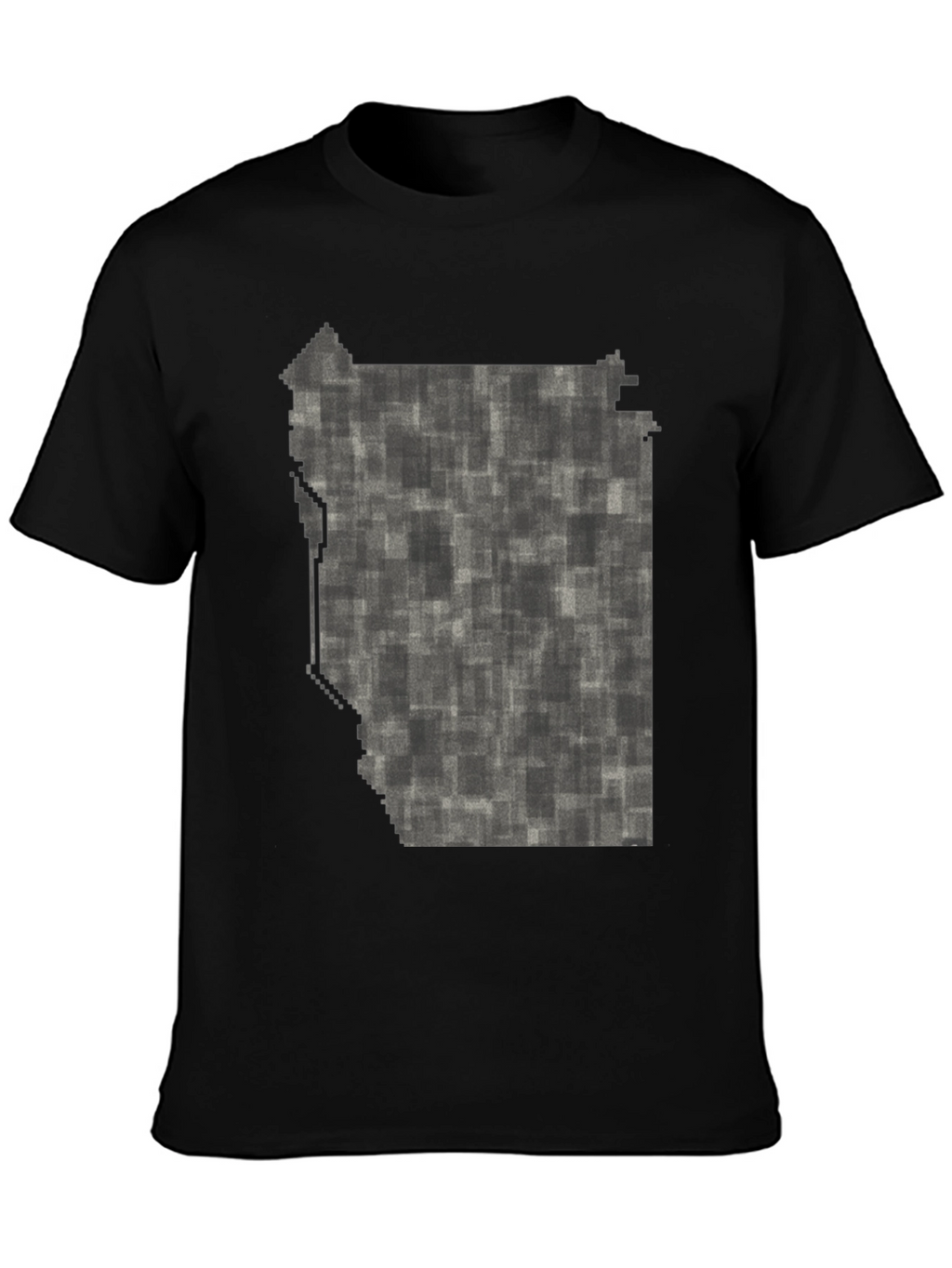 Modern Abstract Pixelated T-Shirt - Black