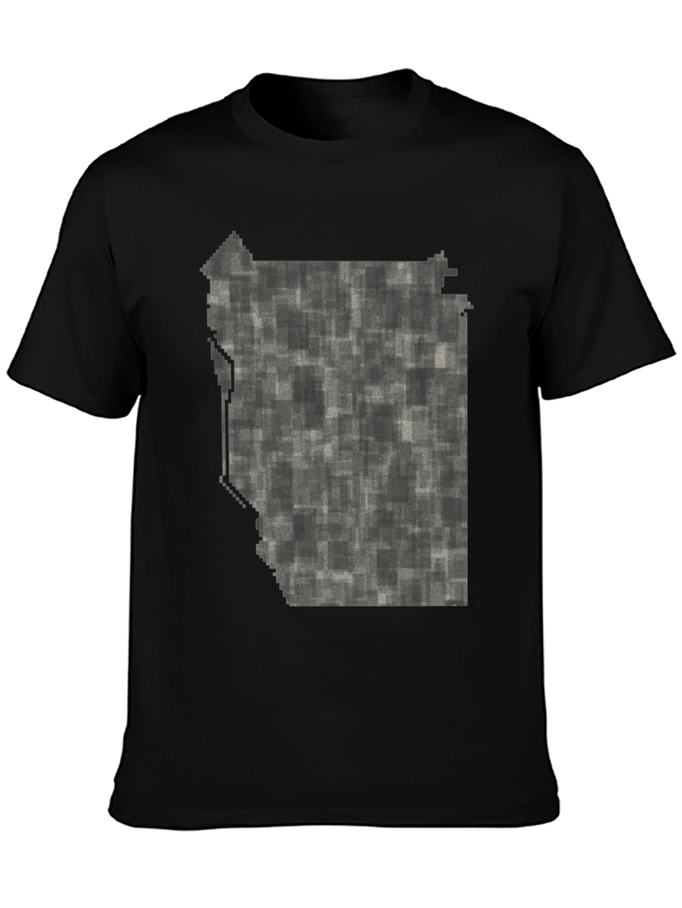 Modern Abstract Pixelated T-Shirt - Black
