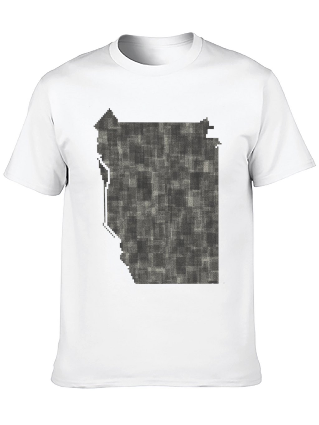 Modern Abstract Pixelated T-Shirt - Black
