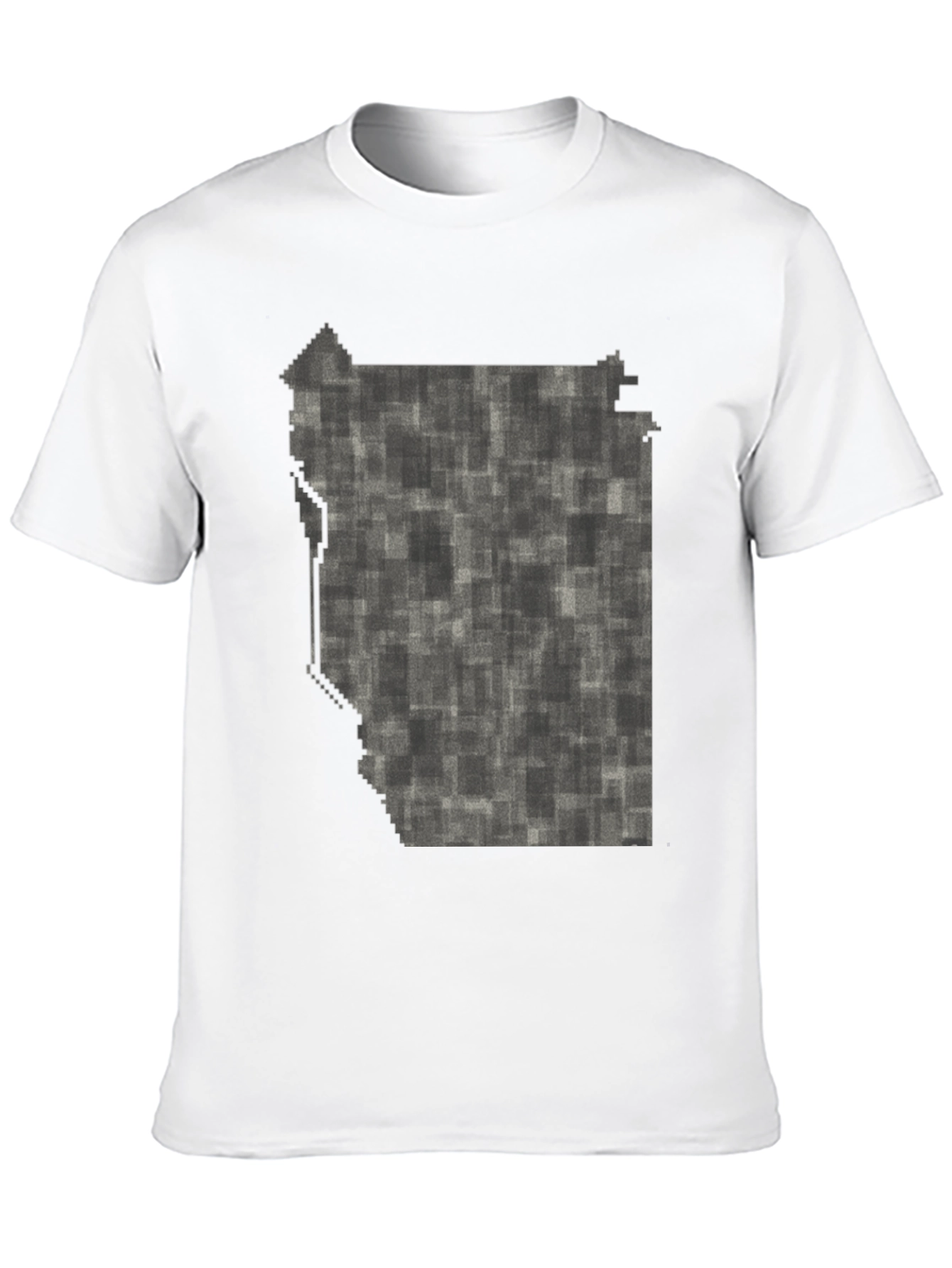 Modern Abstract Pixelated T-Shirt - Black