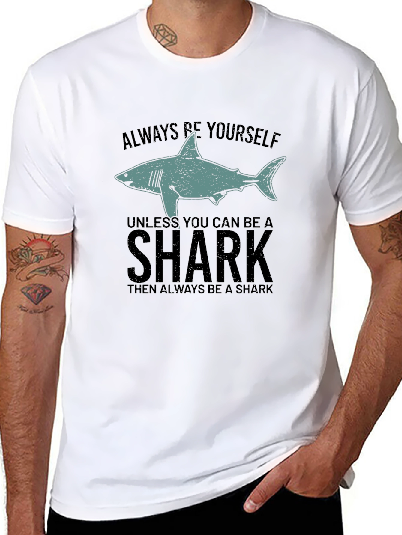 Always Be Yourself Unless Shark Funny Graphic Tee