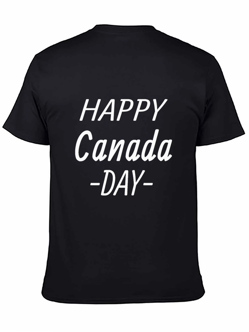 Happy Canada Day Graphic T-Shirt - Black