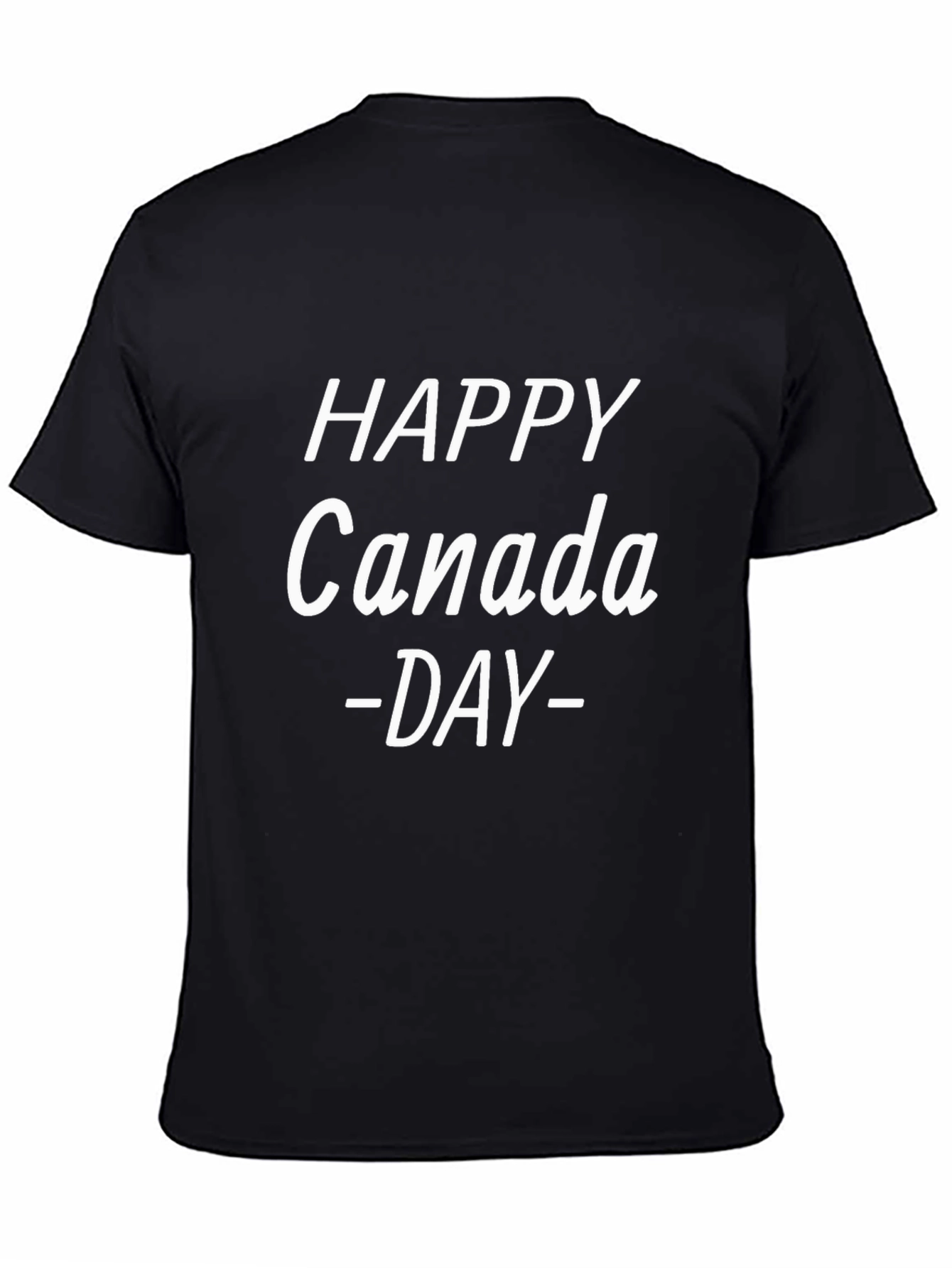 Happy Canada Day Graphic T-Shirt - Black
