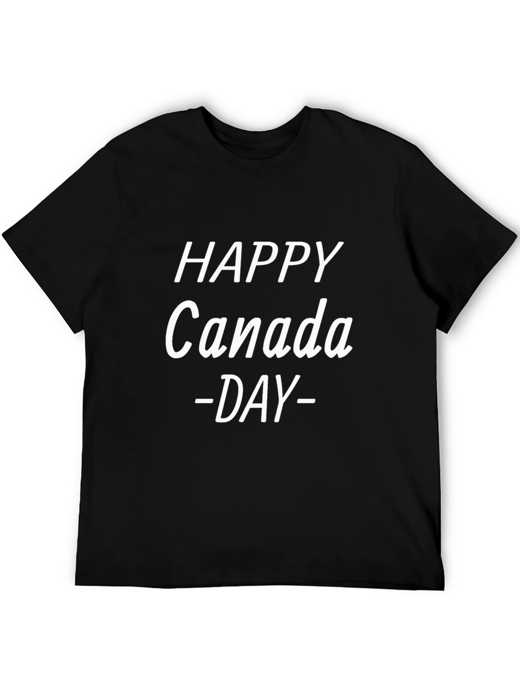 Happy Canada Day Graphic T-Shirt - Black