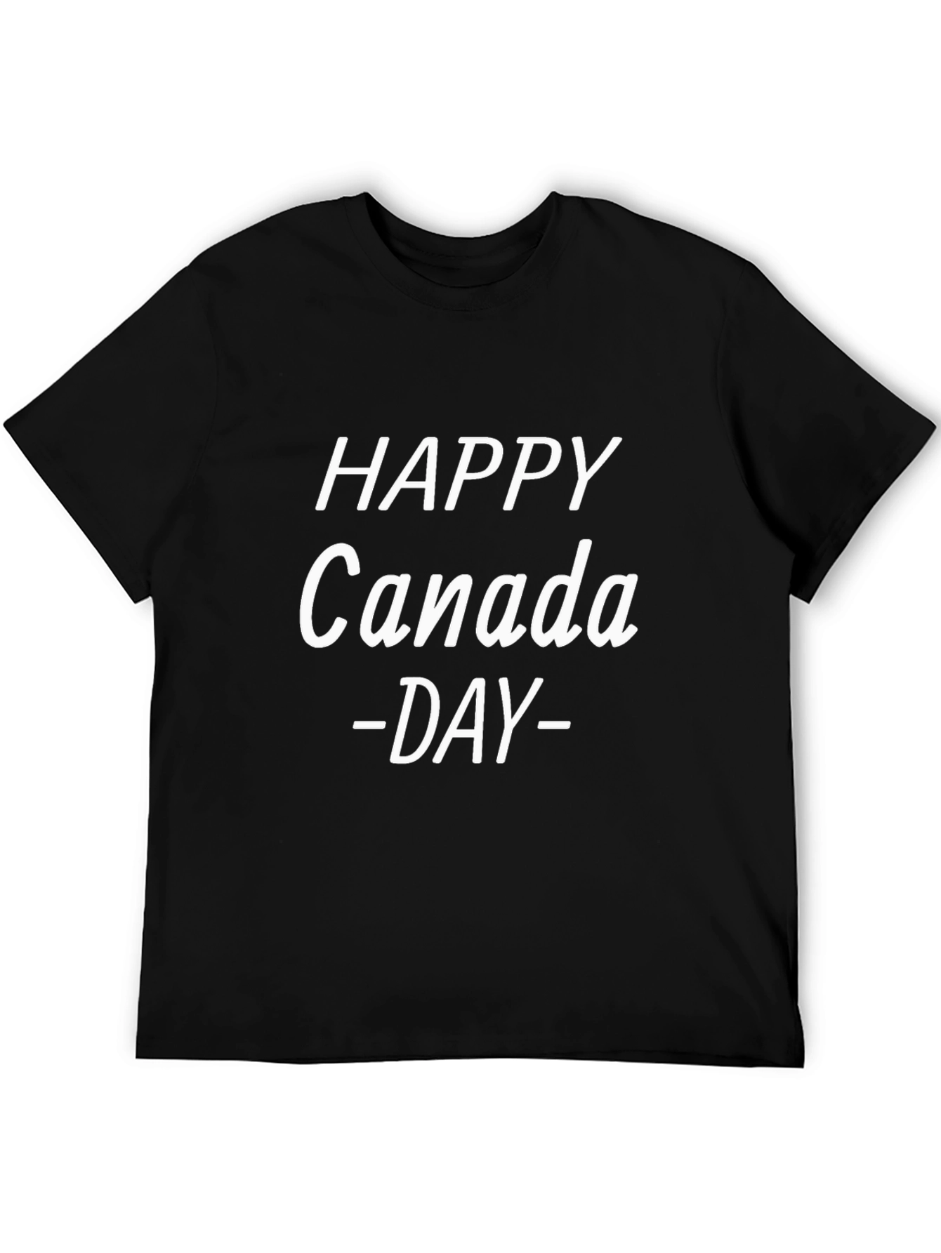 Happy Canada Day Graphic T-Shirt - Black