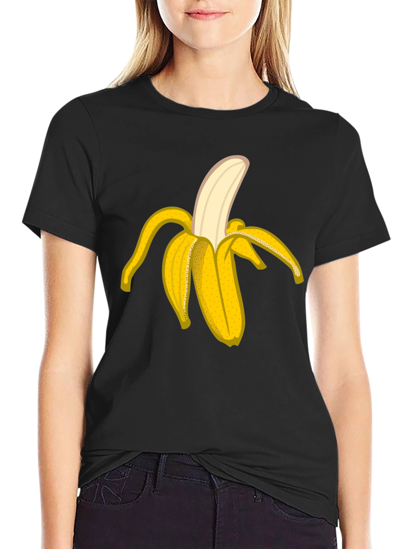 Banana Graphic Black T-Shirt - Fruit Lover Tee