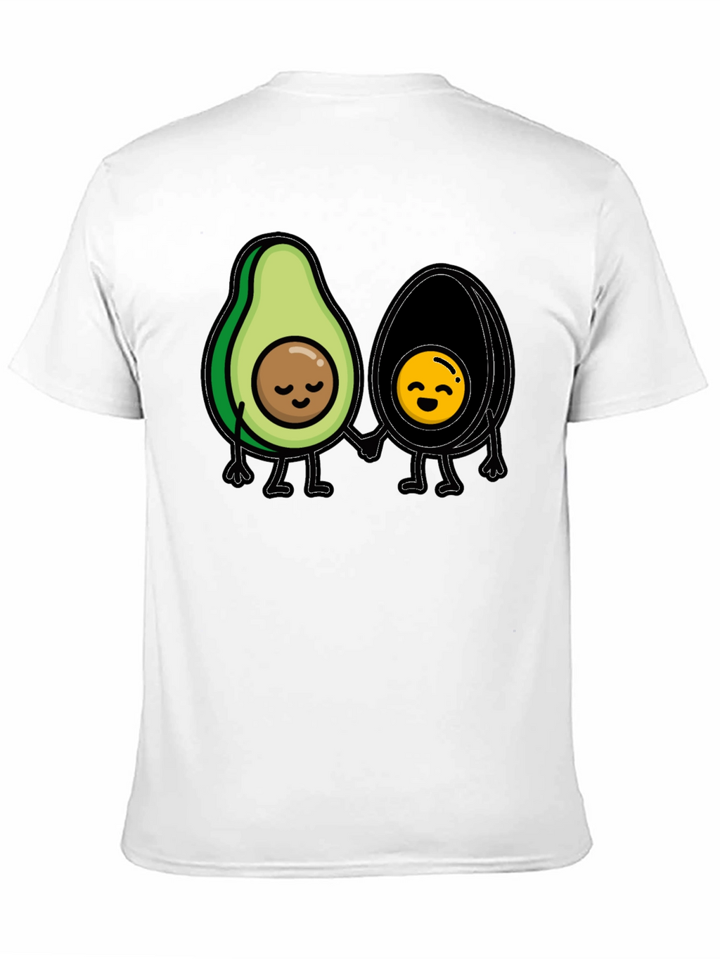 Avocado Couple Graphic Tee - Trendy Black T-Shirt
