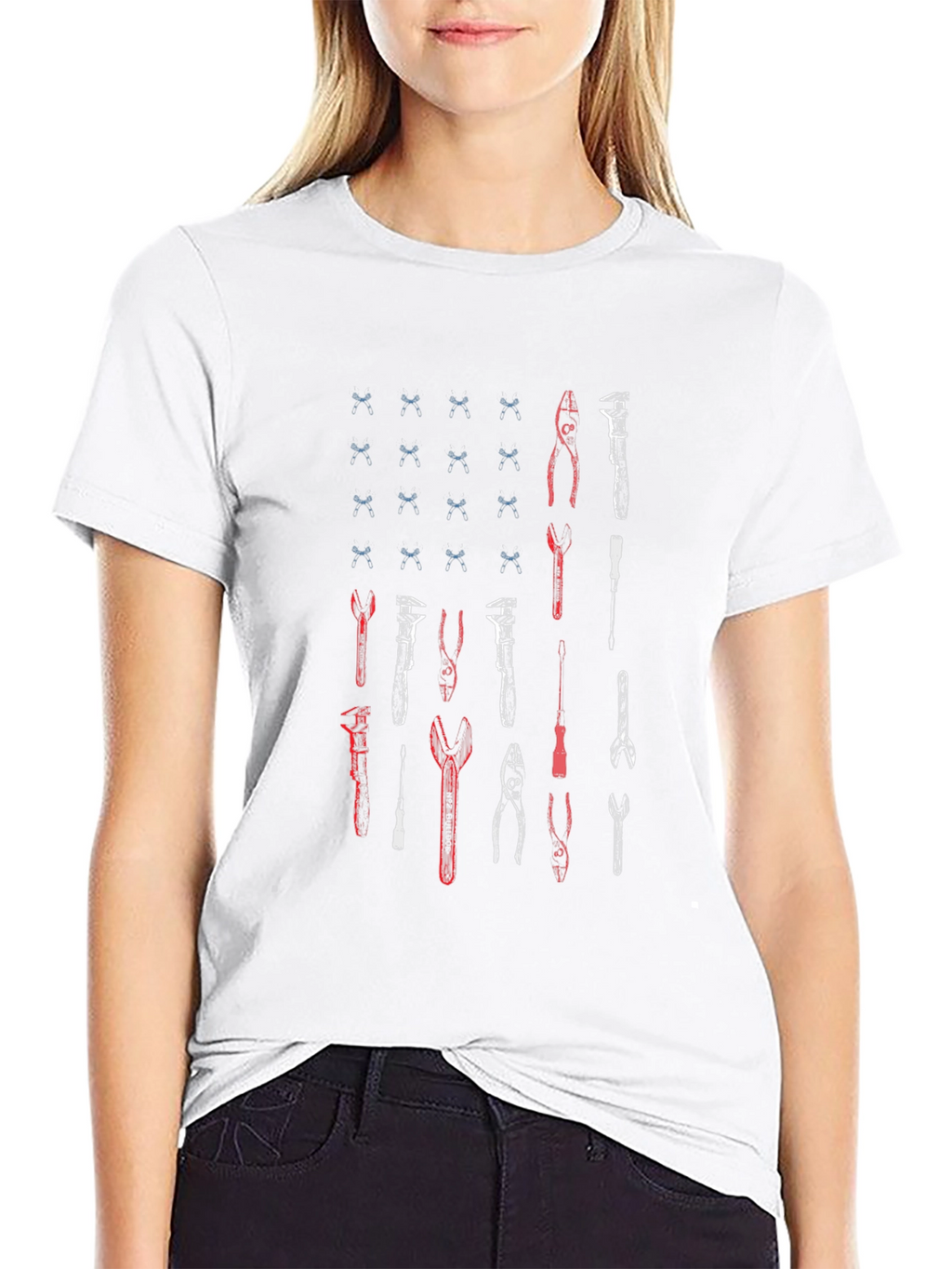 American Flag Tool T-Shirt - Black
