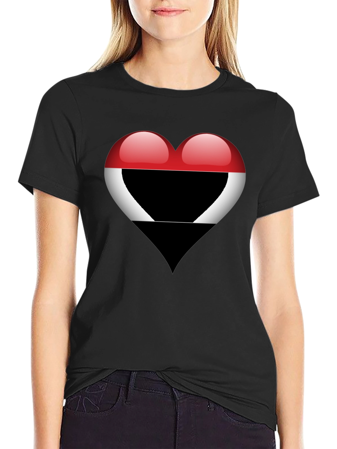 Heart Yemen Flag T-Shirt - Stylish Graphic Tee