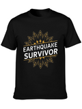 Earthquake Survivor Graphic T-Shirt - Black