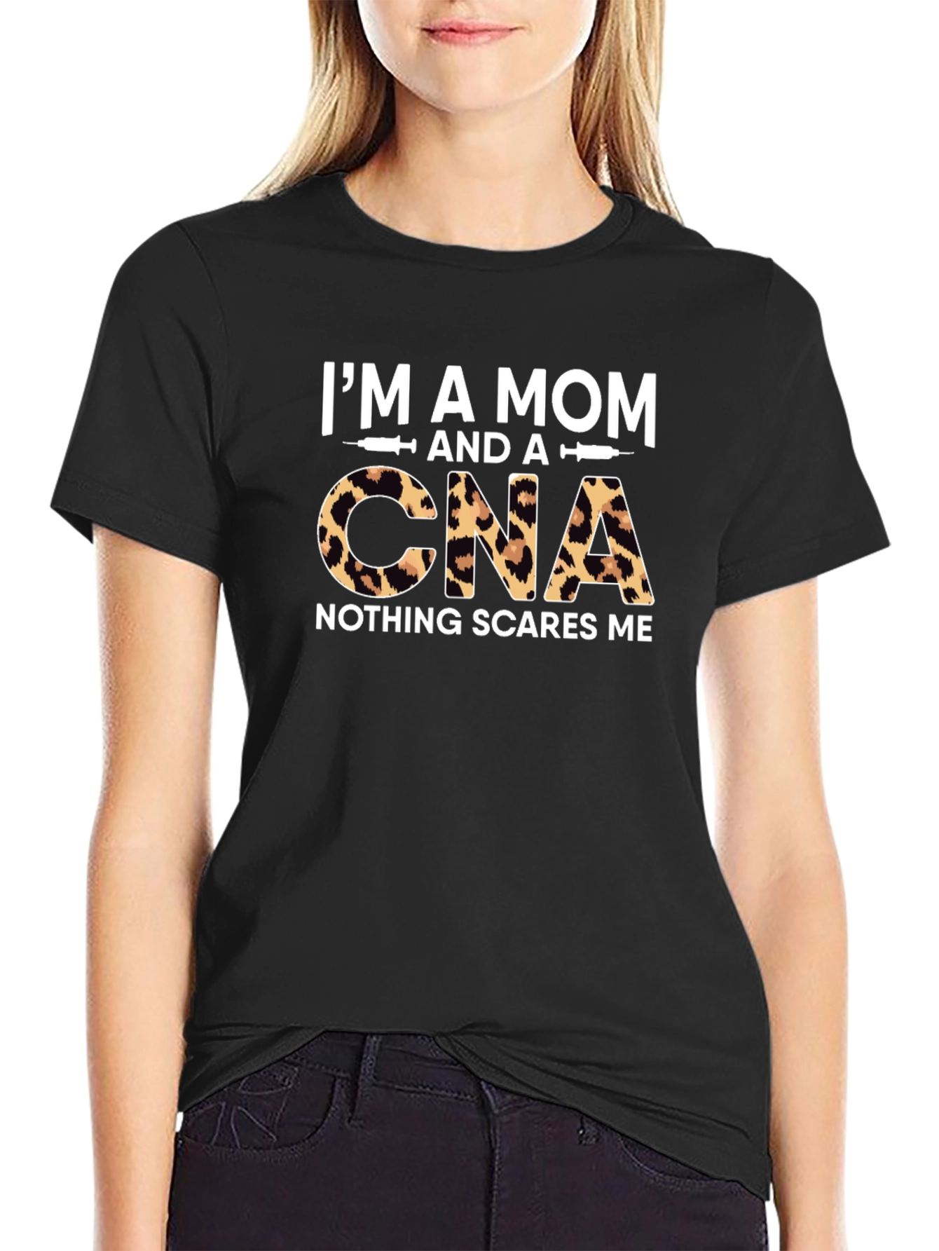 Im a Mom and a CNA T-Shirt Leopard Print
