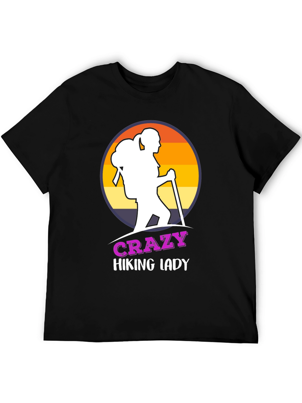 Crazy Hiking Lady T-Shirt - Outdoor Adventure Apparel