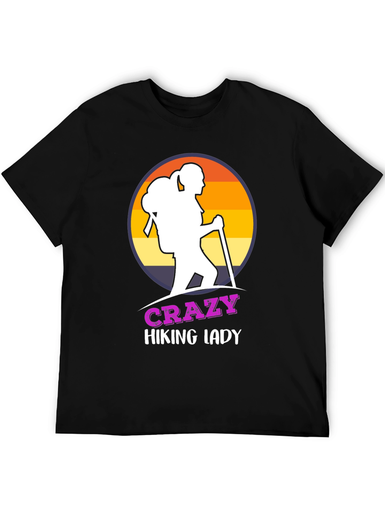 Crazy Hiking Lady T-Shirt - Outdoor Adventure Apparel