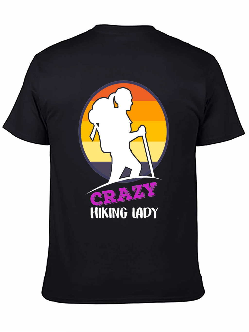 Crazy Hiking Lady T-Shirt - Outdoor Adventure Apparel