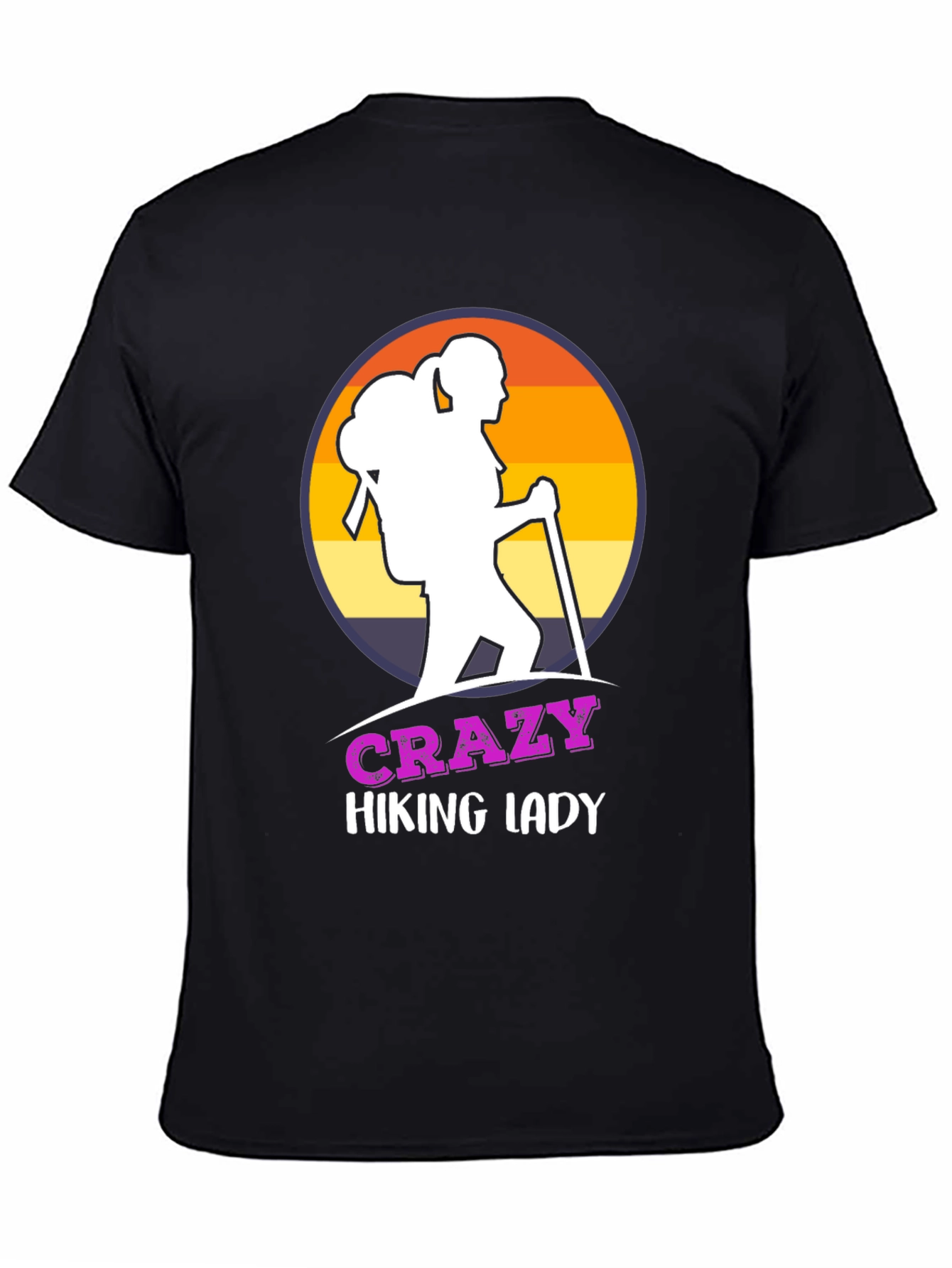 Crazy Hiking Lady T-Shirt - Outdoor Adventure Apparel