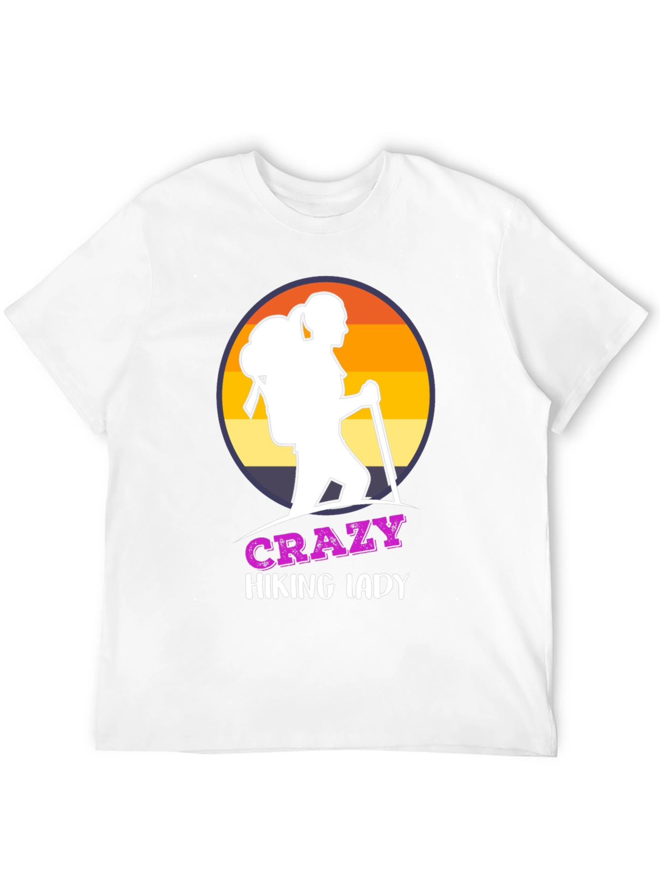 Crazy Hiking Lady T-Shirt - Outdoor Adventure Apparel