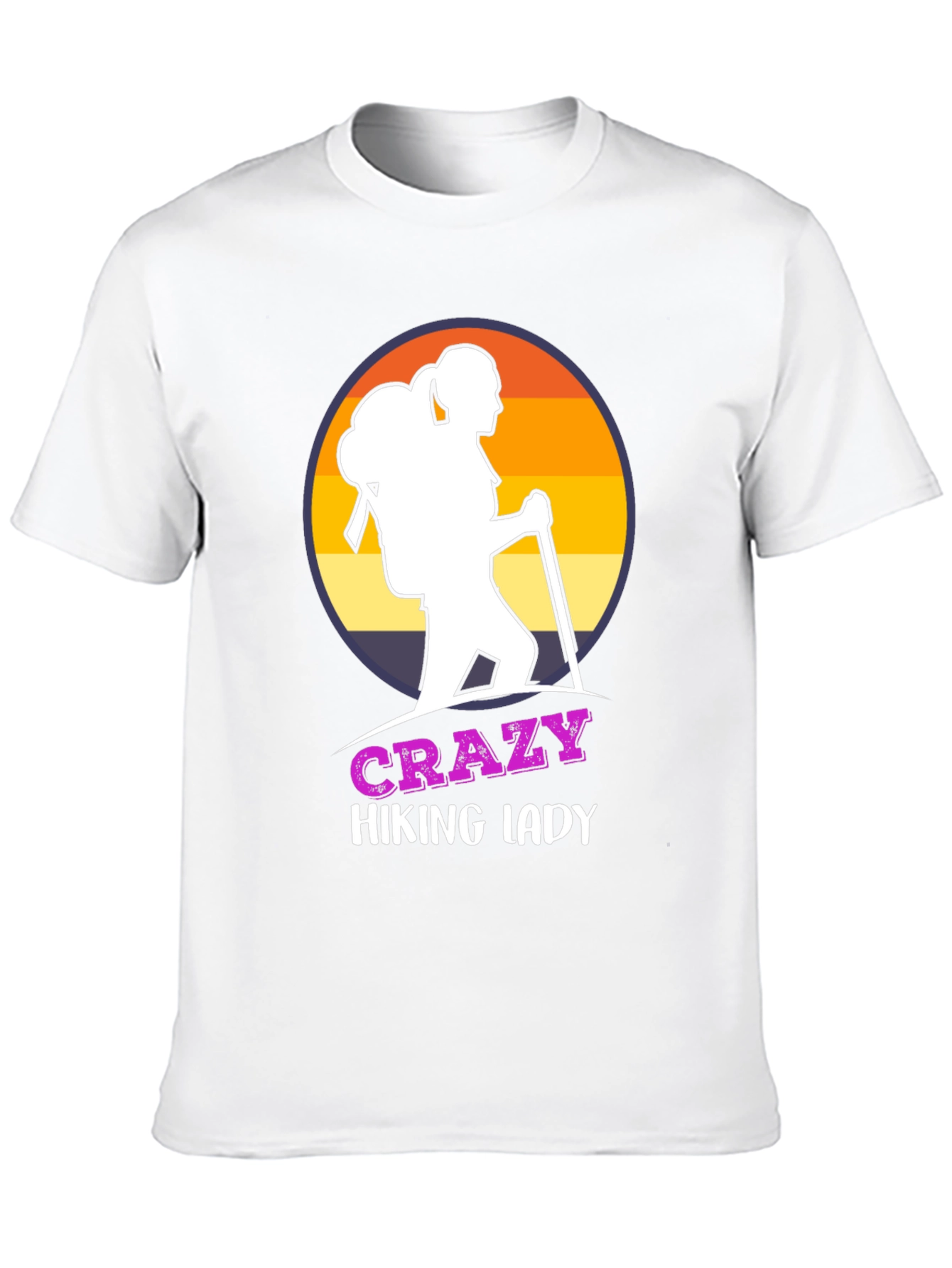 Crazy Hiking Lady T-Shirt - Outdoor Adventure Apparel
