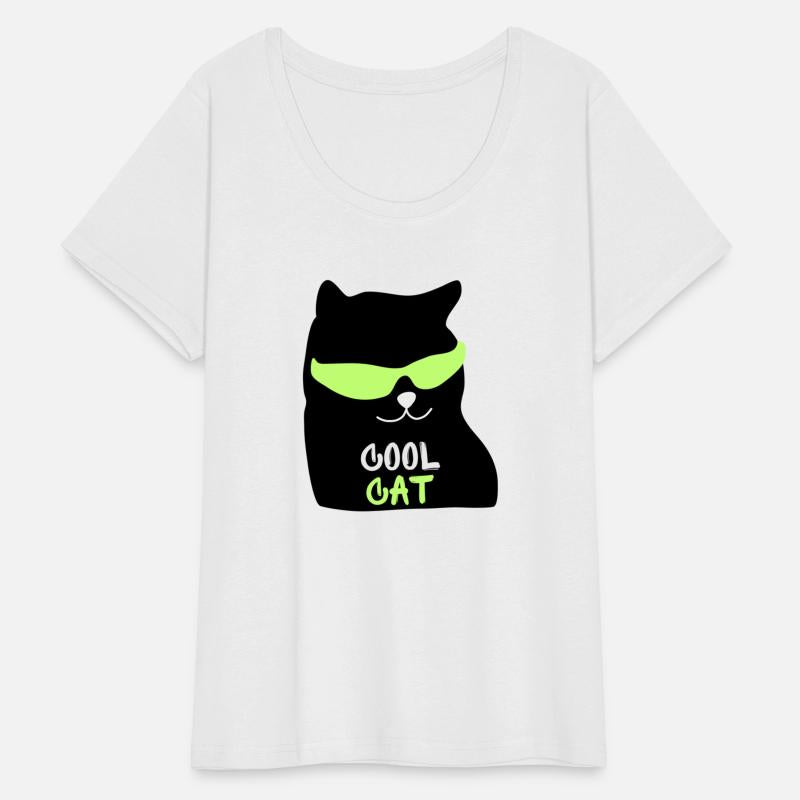 White Green Cool Cat