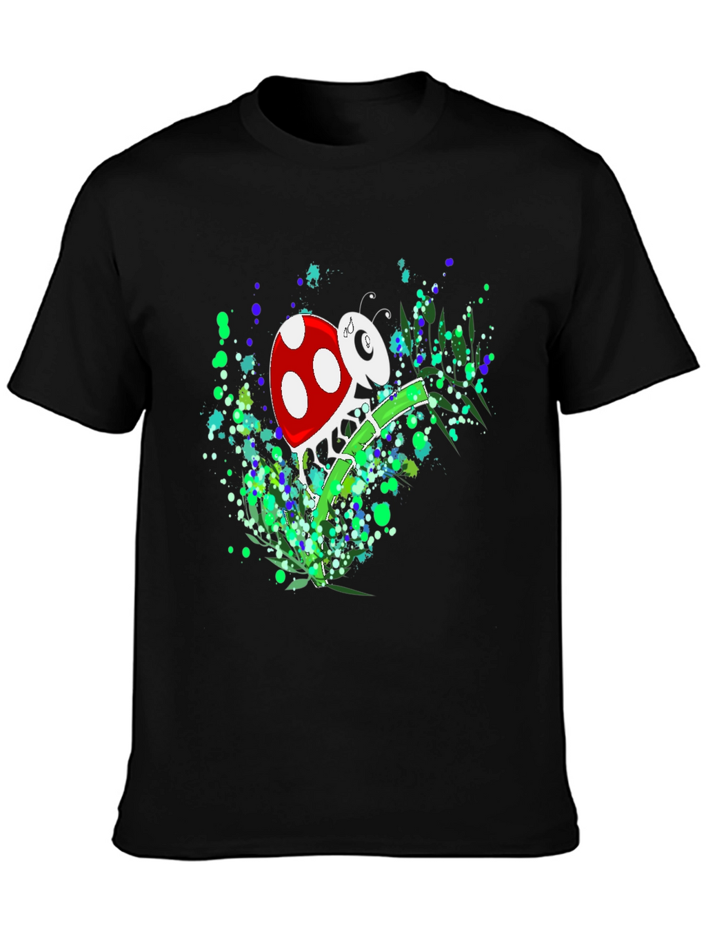 Ladybug Graphic T-Shirt - Black