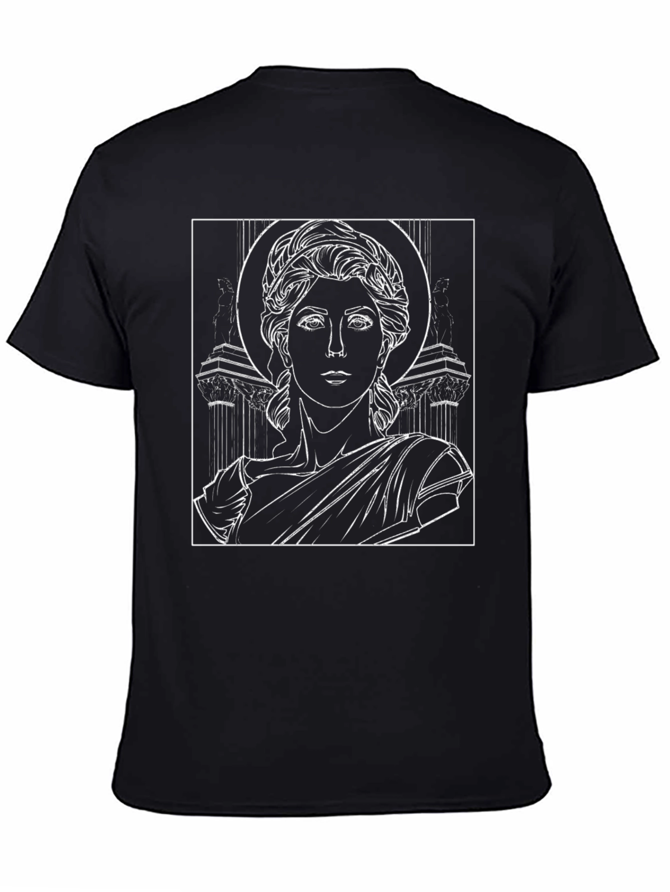 Artemis Sketch Graphic Tee - Black Cotton T-Shirt