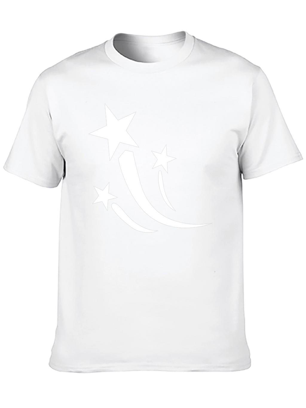 Stylish Black T-Shirt with White Star Graphic