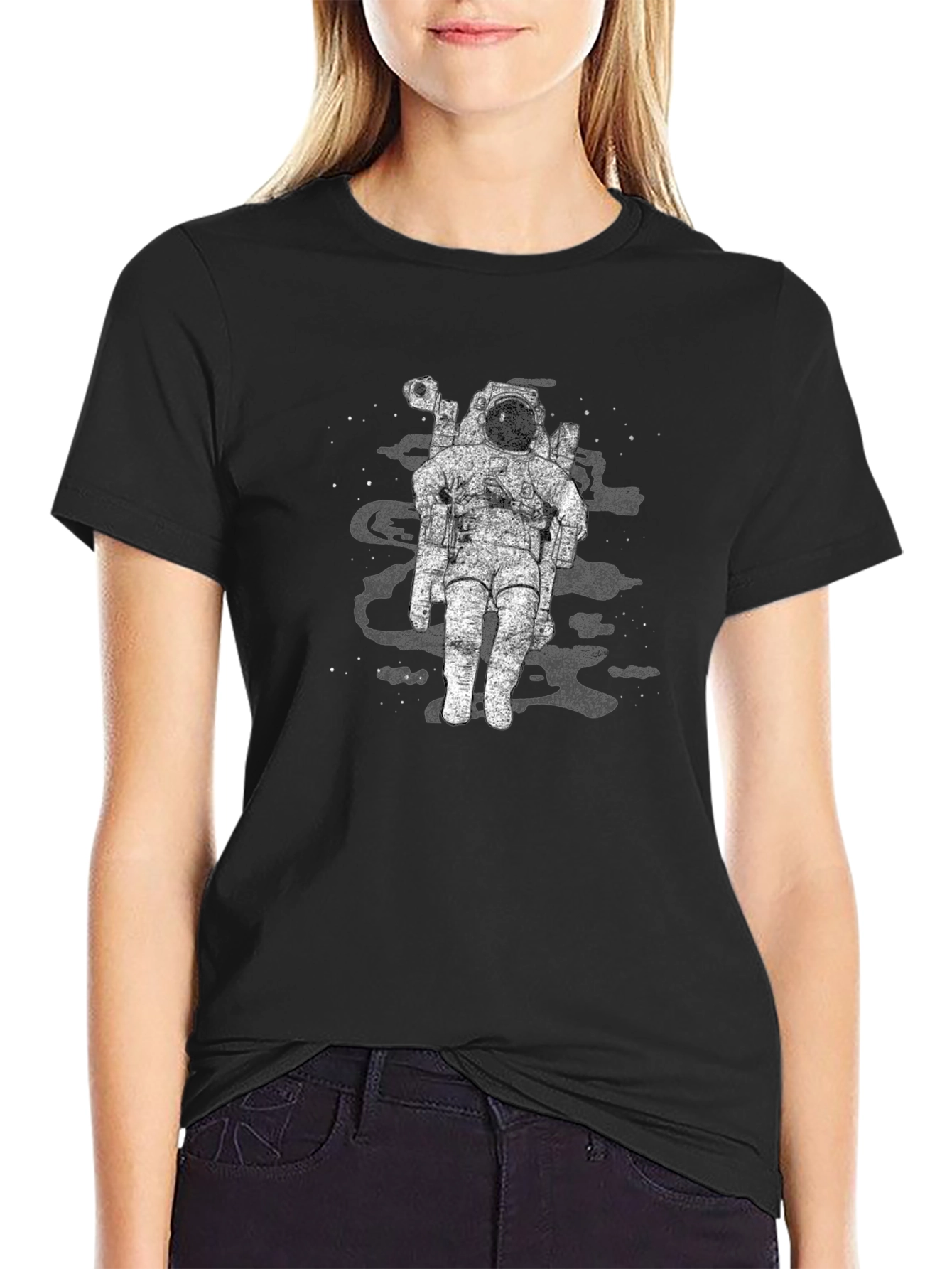 Astronaut Graphic Black T-Shirt
