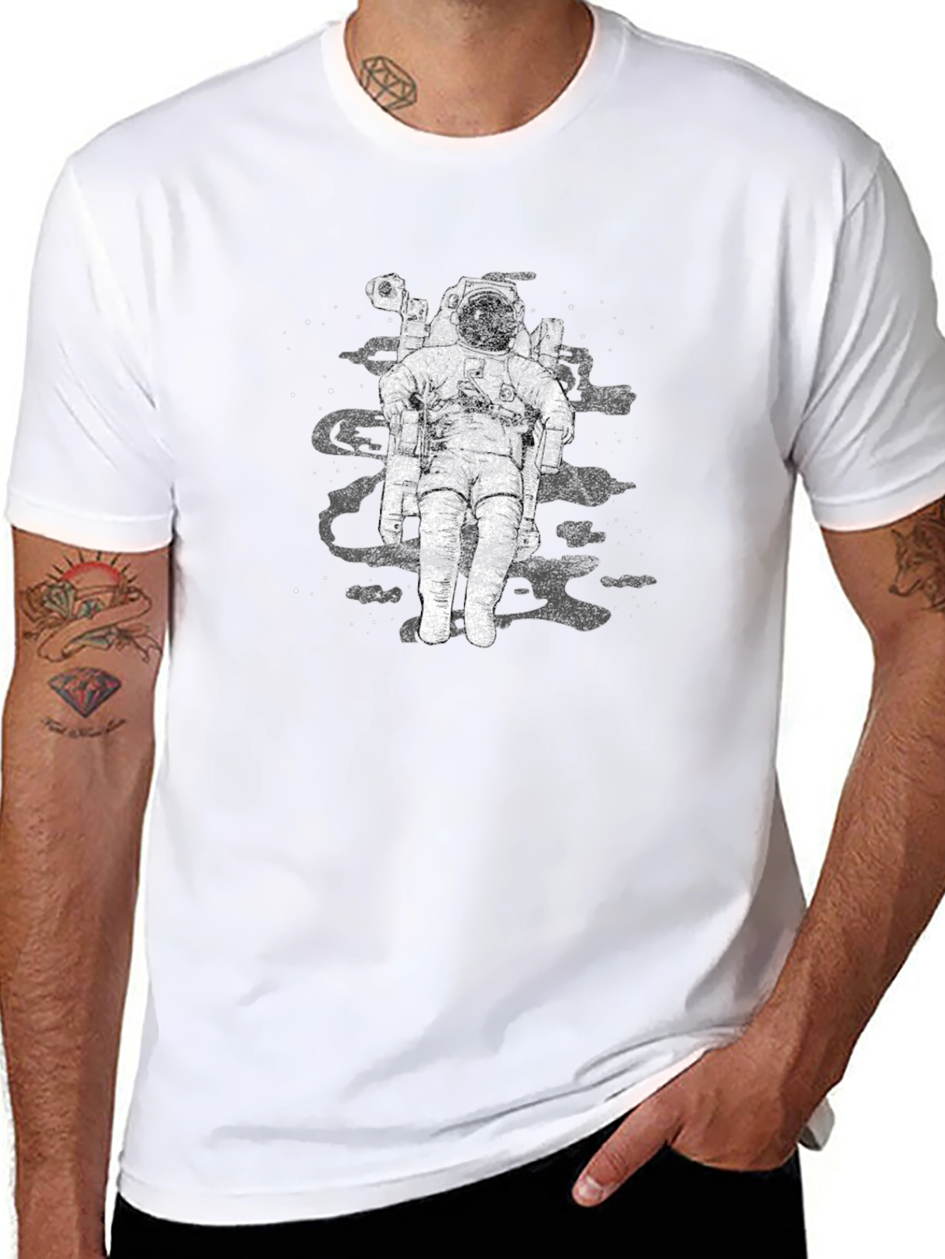 Astronaut Graphic Black T-Shirt