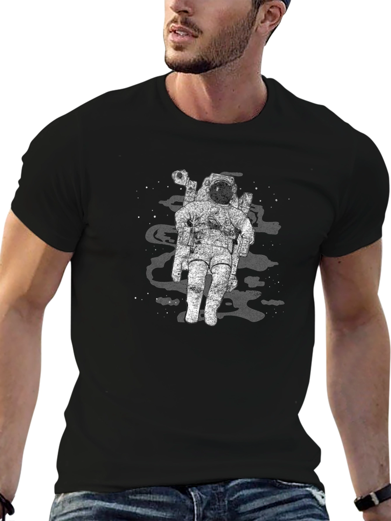 Astronaut Graphic Black T-Shirt