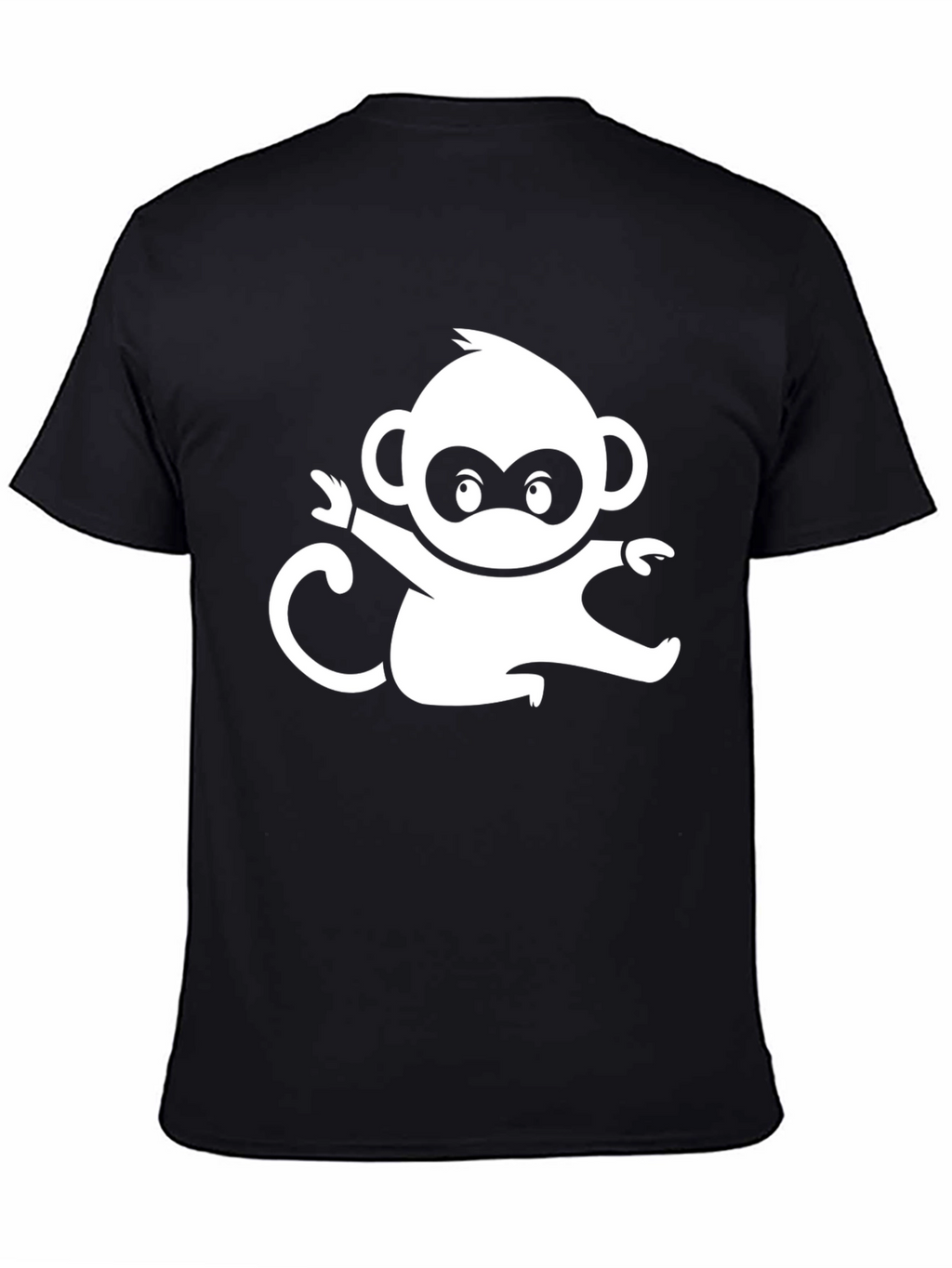 Monkey Graphic Tee - Black Cotton Comfort
