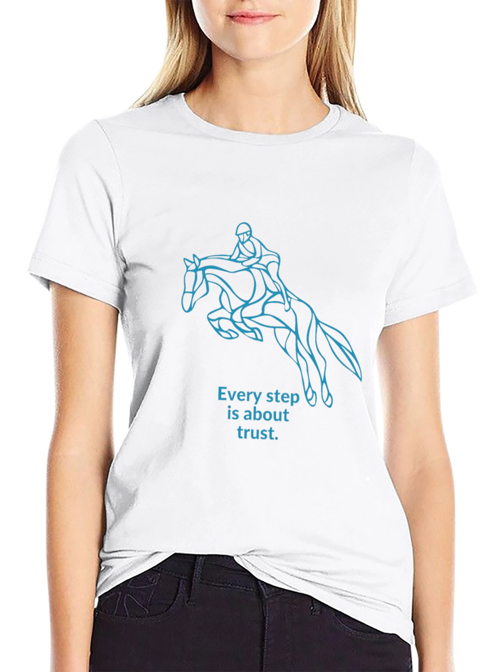 Equestrian Trust T-Shirt:  Black Horseback Riding Tee