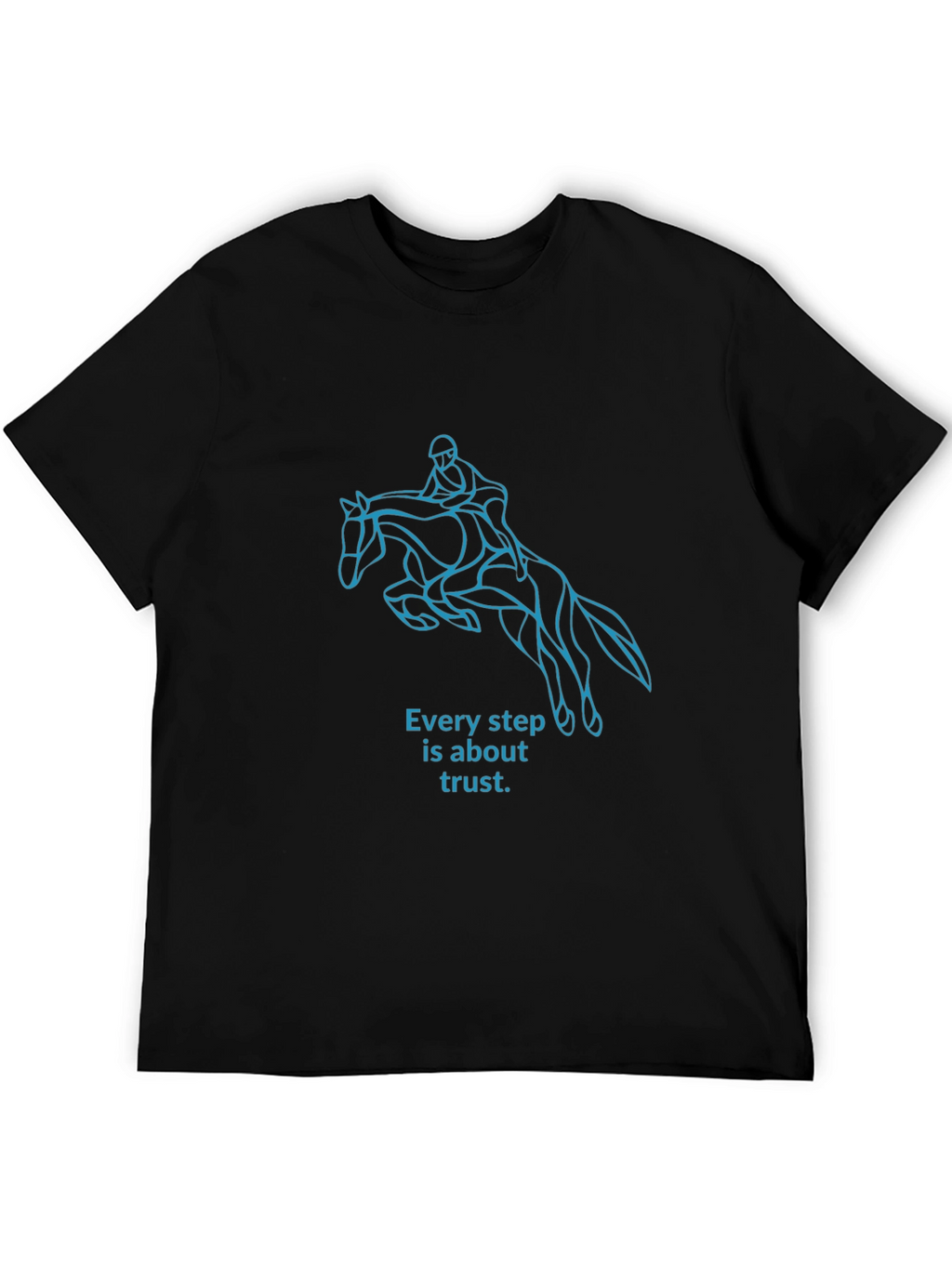 Equestrian Trust T-Shirt:  Black Horseback Riding Tee