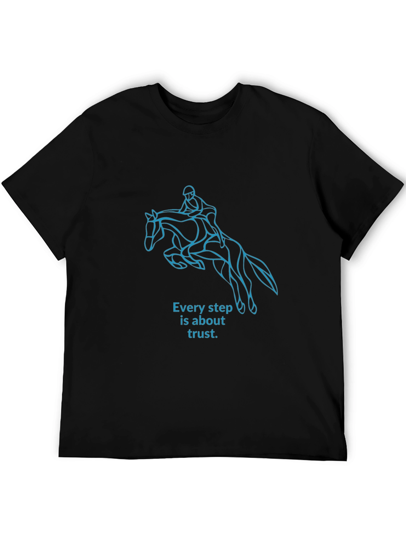 Equestrian Trust T-Shirt:  Black Horseback Riding Tee