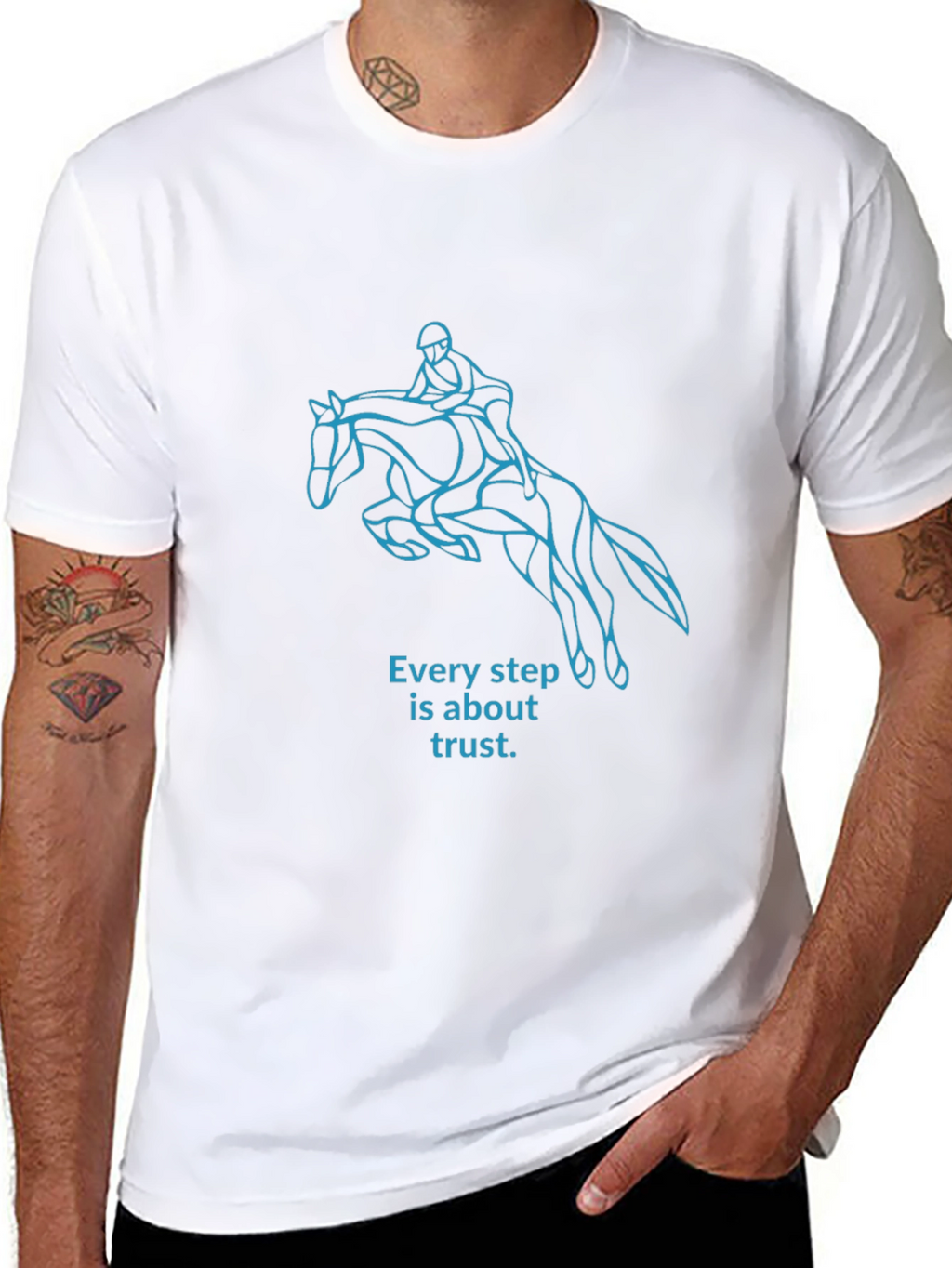 Equestrian Trust T-Shirt:  Black Horseback Riding Tee