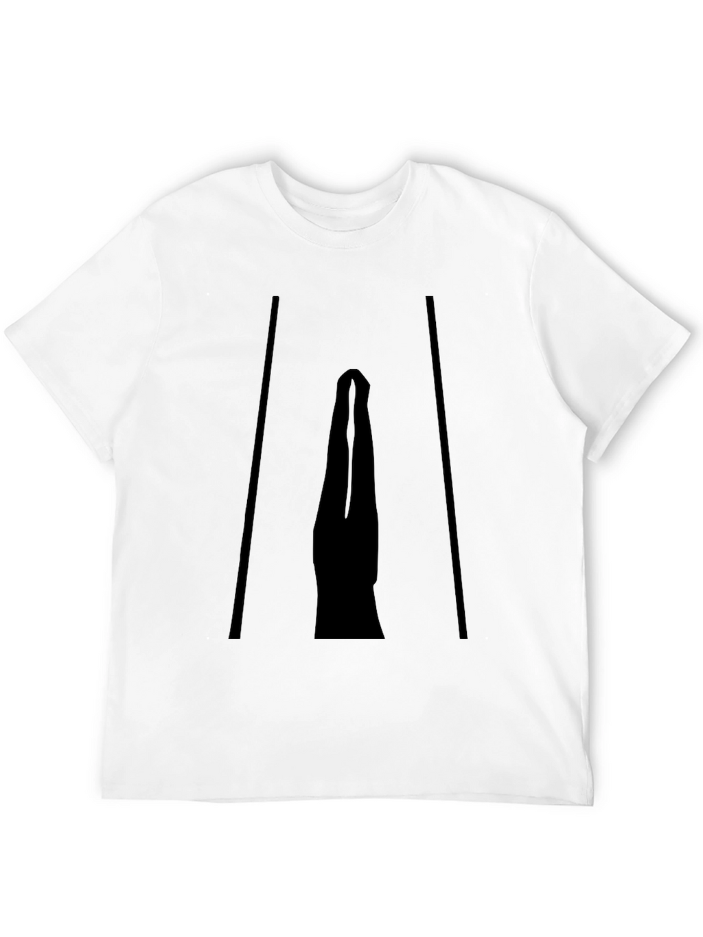 Artistic Silhouette Graphic Print Black T-Shirt