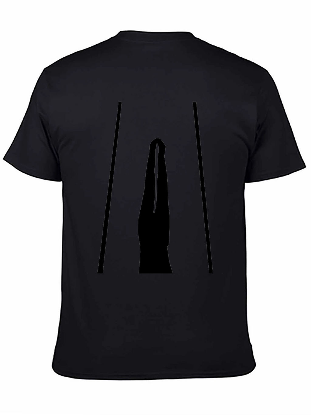 Artistic Silhouette Graphic Print Black T-Shirt