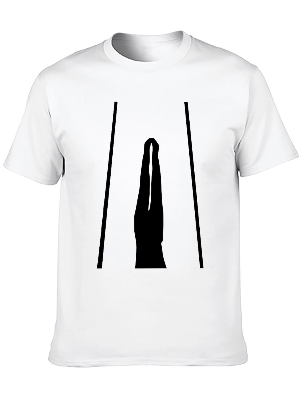 Artistic Silhouette Graphic Print Black T-Shirt