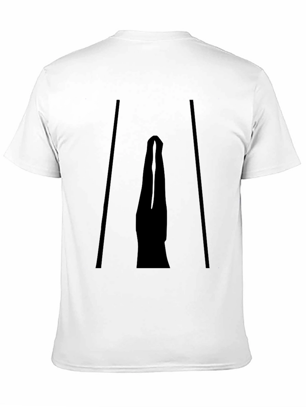 Artistic Silhouette Graphic Print Black T-Shirt