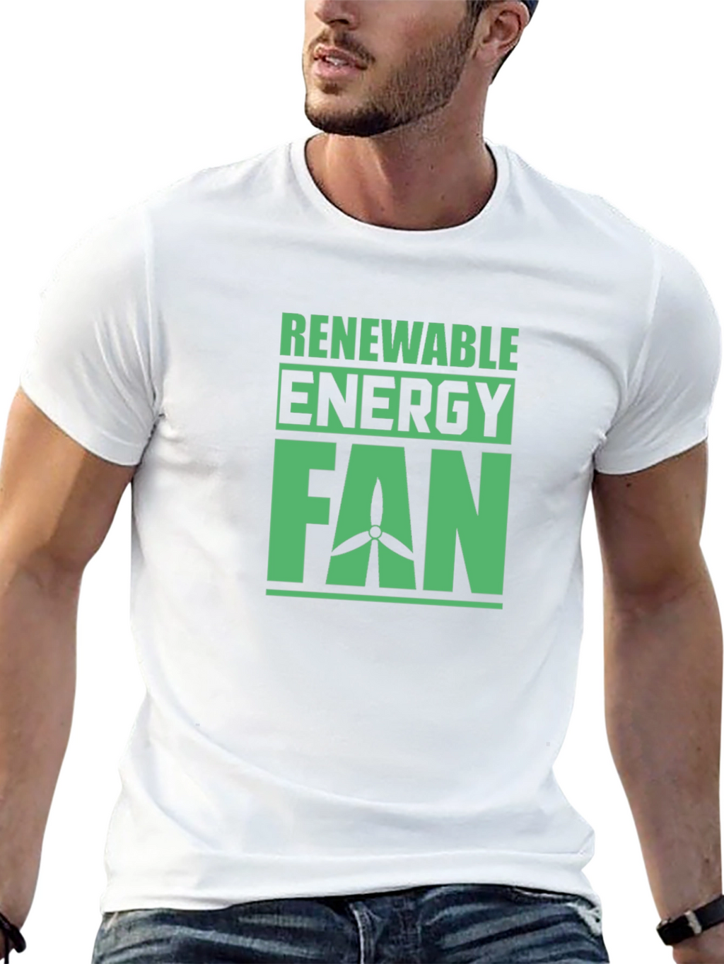 Renewable Energy Fan T-Shirt - Eco-Friendly Design