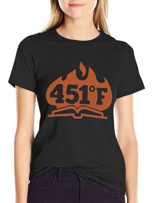451°F Book T-Shirt - Fahrenheit Literature Tee