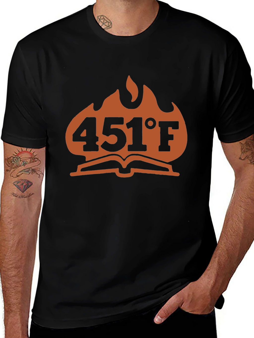 451°F Book T-Shirt - Fahrenheit Literature Tee