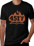 451°F Book T-Shirt - Fahrenheit Literature Tee