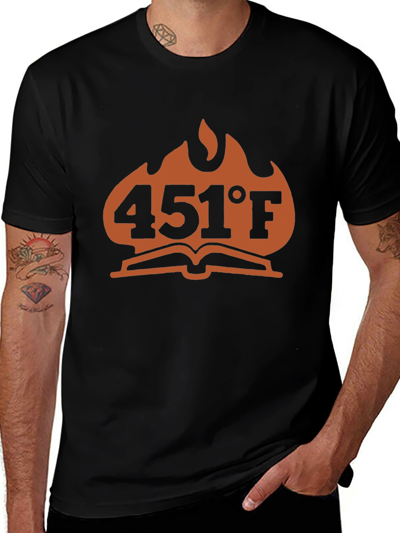 451°F Book T-Shirt - Fahrenheit Literature Tee