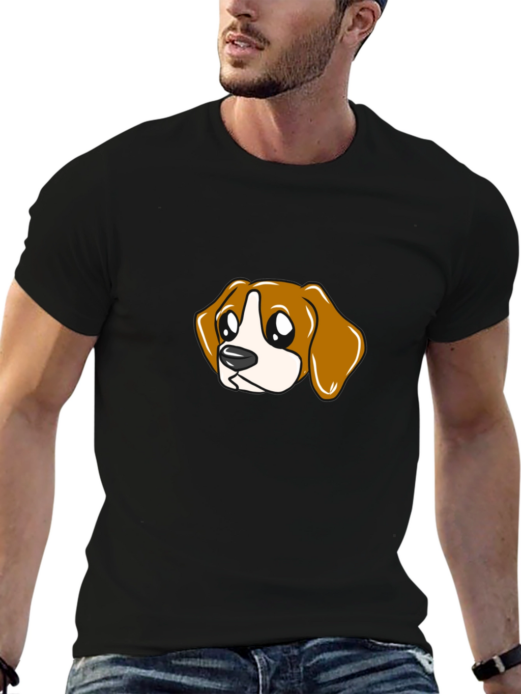 Cartoon Beagle T-Shirt - Cute Dog Graphic Tee