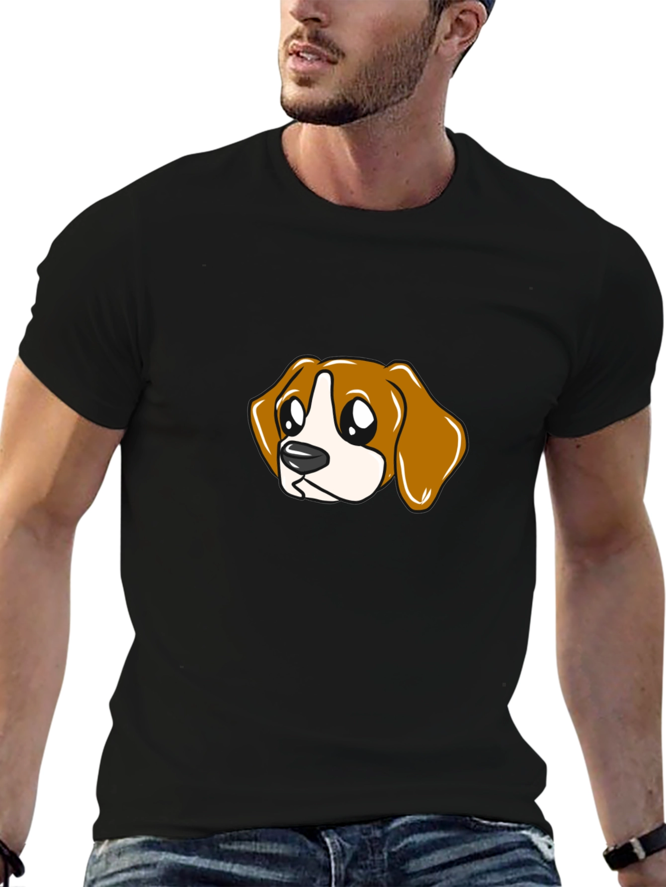 Cartoon Beagle T-Shirt - Cute Dog Graphic Tee