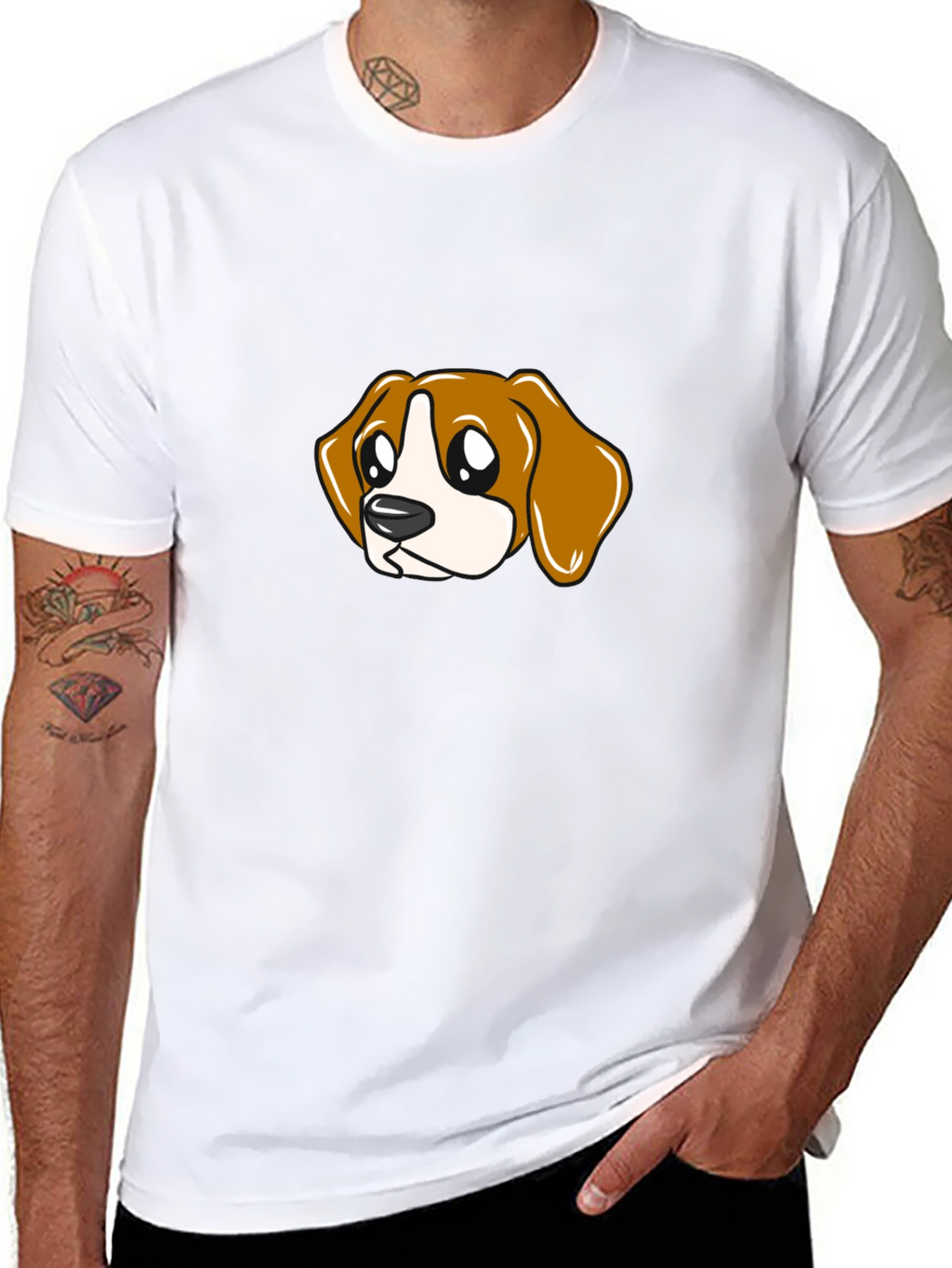 Cartoon Beagle T-Shirt - Cute Dog Graphic Tee