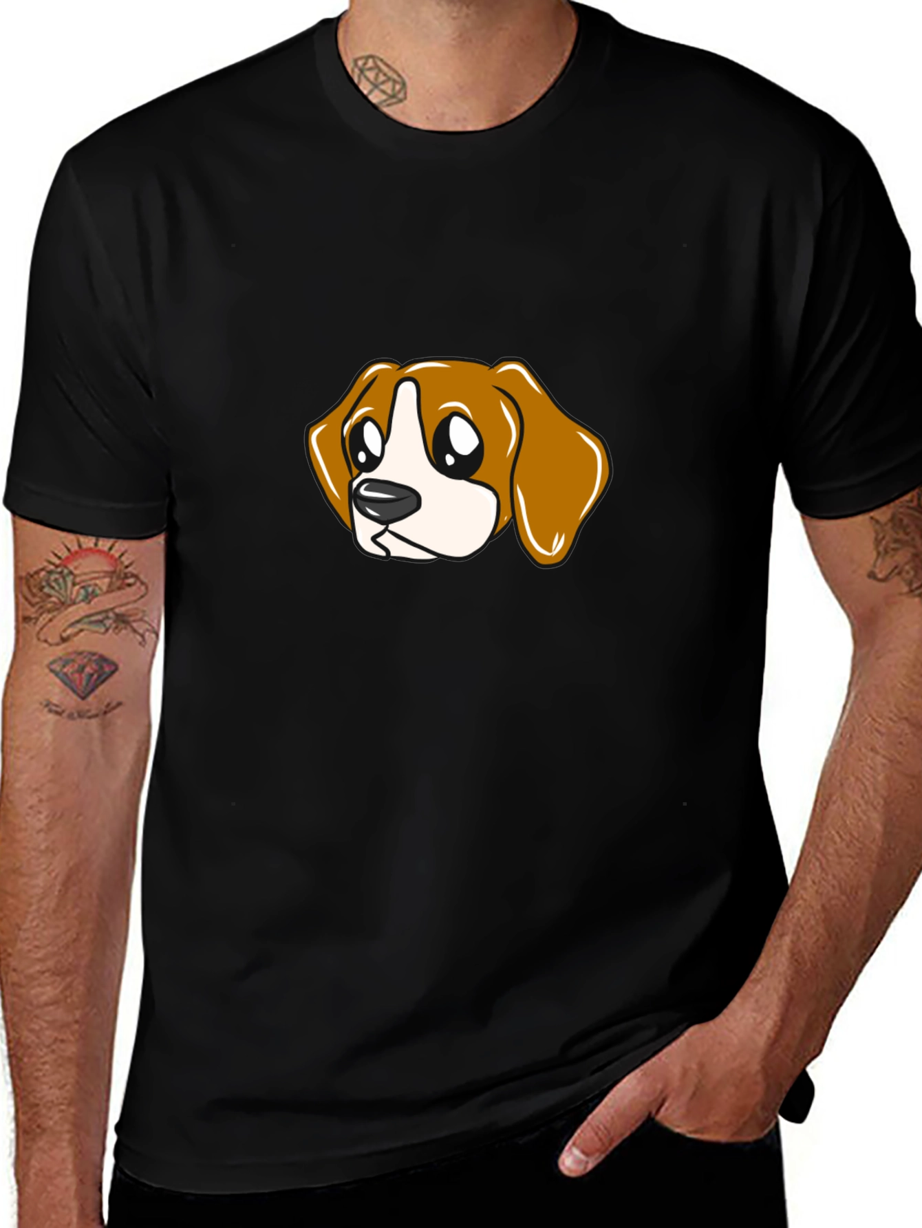 Cartoon Beagle T-Shirt - Cute Dog Graphic Tee